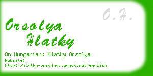 orsolya hlatky business card